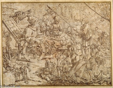 Order Artwork Replica Polcinello Invalided With Gout by Pier Leone Ghezzi (1674-1755, Italy) | ArtsDot.com