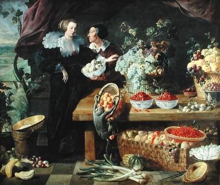 Order Oil Painting Replica The Fruit Seller by Pieter Van Boucle | ArtsDot.com