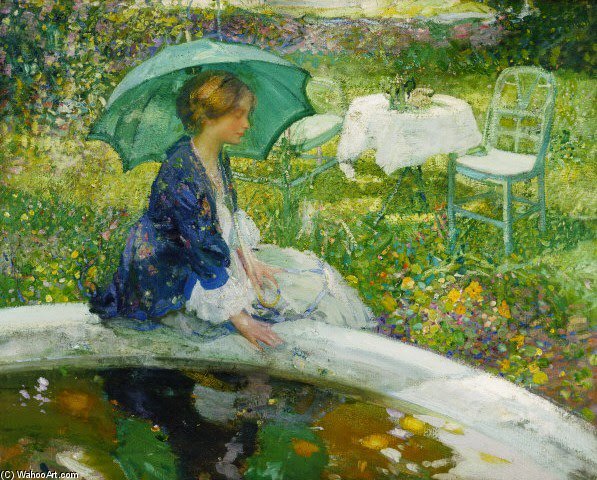 Order Oil Painting Replica The Pool by Richard Edward Miller (1875-1943, United States) | ArtsDot.com
