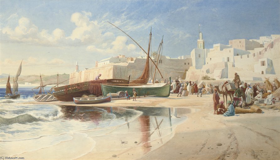 Order Oil Painting Replica Tangiers by Robert George Talbot Kelly (1861-1934, United Kingdom) | ArtsDot.com