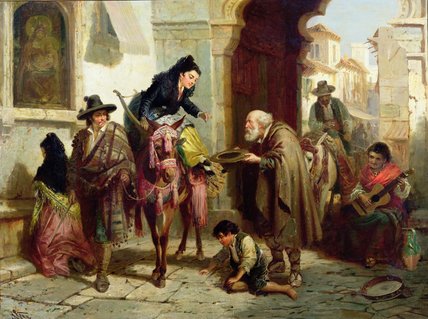 Buy Museum Art Reproductions Alms For The Poor by Robert Kemm (1837-1895, United Kingdom) | ArtsDot.com