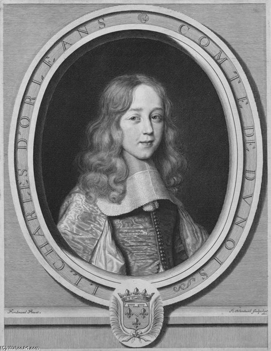 Buy Museum Art Reproductions Porträt Jean Louis Charles D`orléans-longueville by Robert Nanteuil (1623-1678, France) | ArtsDot.com