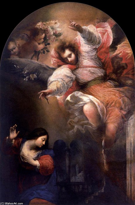 Order Artwork Replica The Annunciation by Sebastiano Mazzoni (1611-1678, Italy) | ArtsDot.com