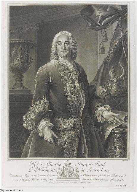 Buy Museum Art Reproductions Portrait Of Charles Francois Paul Le Normant De Tournehem by Nicolas Gabriel Dupuis (1698-1771, France) | ArtsDot.com