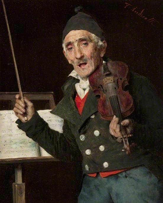 Order Paintings Reproductions The Violin Teacher by Federico Andreotti | ArtsDot.com