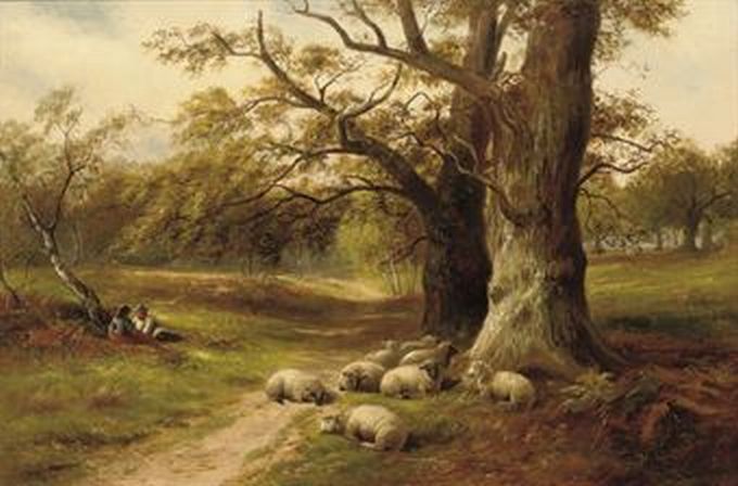 Order Art Reproductions A Distracted Shepherd by George Turner (1841-1910, United Kingdom) | ArtsDot.com