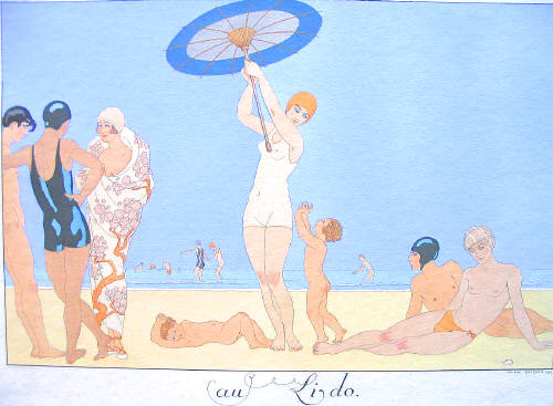 Order Artwork Replica Au Lido by Georges Barbier (1882-1932, France) | ArtsDot.com