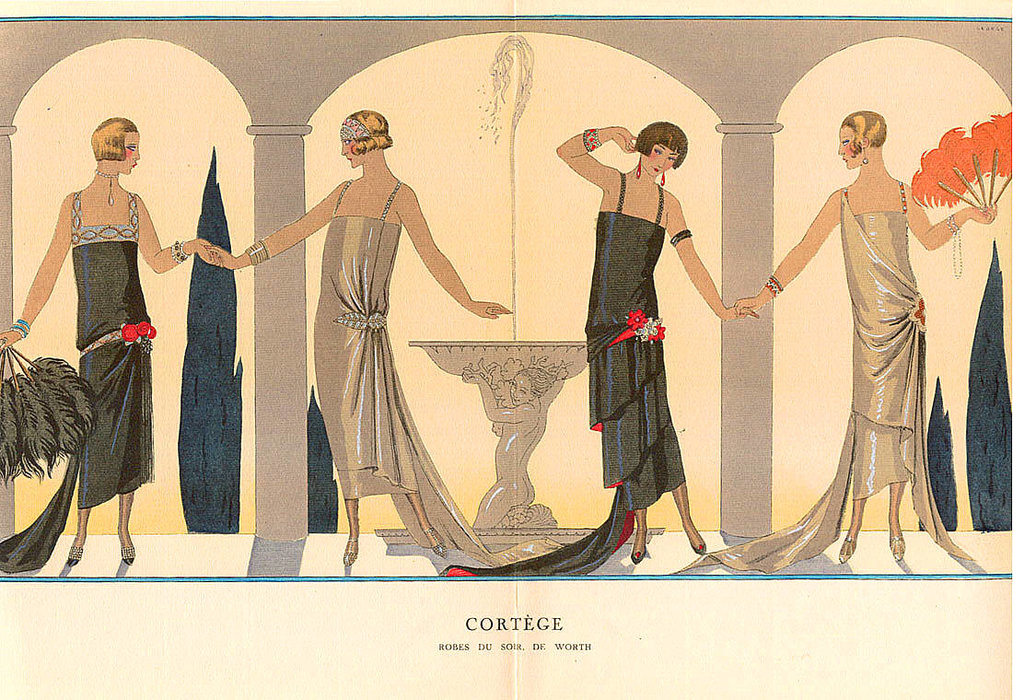 Buy Museum Art Reproductions Cortege by Georges Barbier (1882-1932, France) | ArtsDot.com