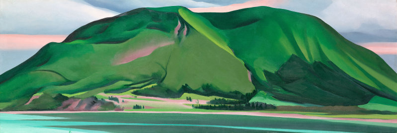Order Oil Painting Replica Green Mountains by Georgia Totto O'keeffe (Inspired By) (1887-1986, United States) | ArtsDot.com