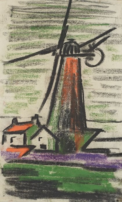 Buy Museum Art Reproductions Windmill by Henri Gaudier Brzeska (1891-1915, France) | ArtsDot.com
