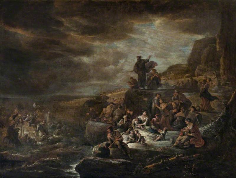 Order Oil Painting Replica The Hosts Of Pharoah Engulfed By The Red Sea by Jacob Willemsz De Wet (1610-1675, Netherlands) | ArtsDot.com