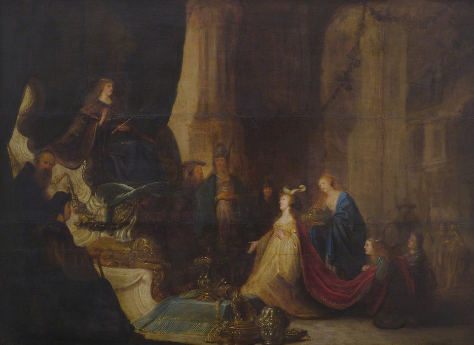 Order Oil Painting Replica The Queen Of Sheba Before King Salomon by Jacob Willemsz De Wet (1610-1675, Netherlands) | ArtsDot.com
