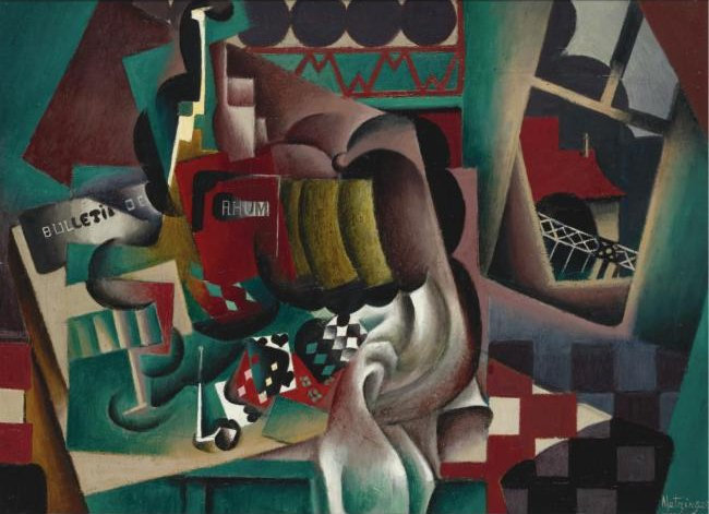 Order Art Reproductions Still Life With Pumpkin And Bottle Of Rum by Jean Dominique Antony Metzinger (Inspired By) (1883-1956, France) | ArtsDot.com