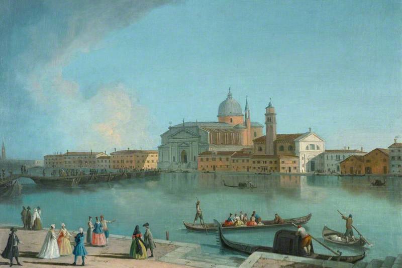 Order Paintings Reproductions A View Of The Redentore, Venice by Johann Richter (1763-1825, Germany) | ArtsDot.com