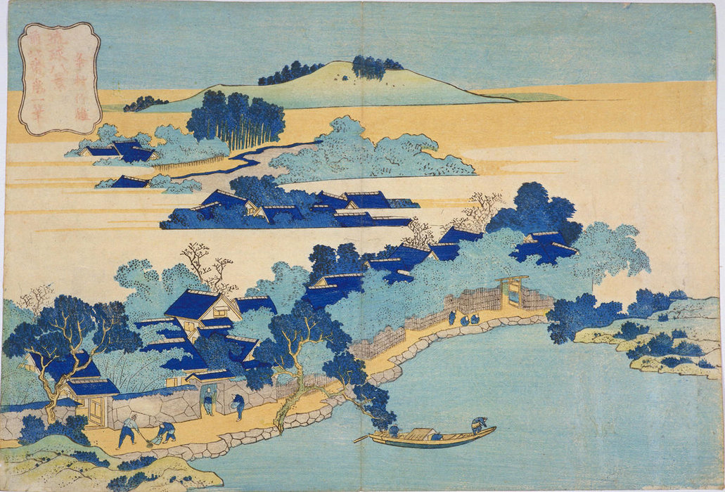 Order Oil Painting Replica Bamboo Fence At Kume Village by Katsushika Hokusai (1760-1849, Japan) | ArtsDot.com