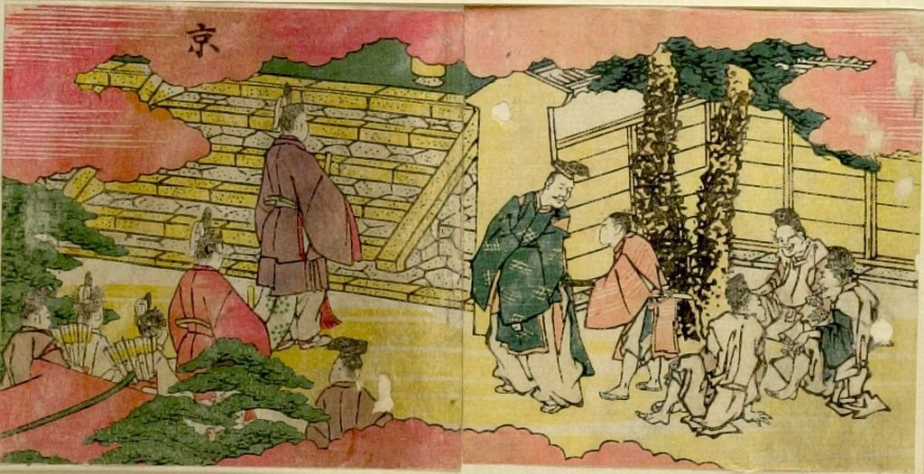 Buy Museum Art Reproductions Courtiers Approaching Stone by Katsushika Hokusai (1760-1849, Japan) | ArtsDot.com