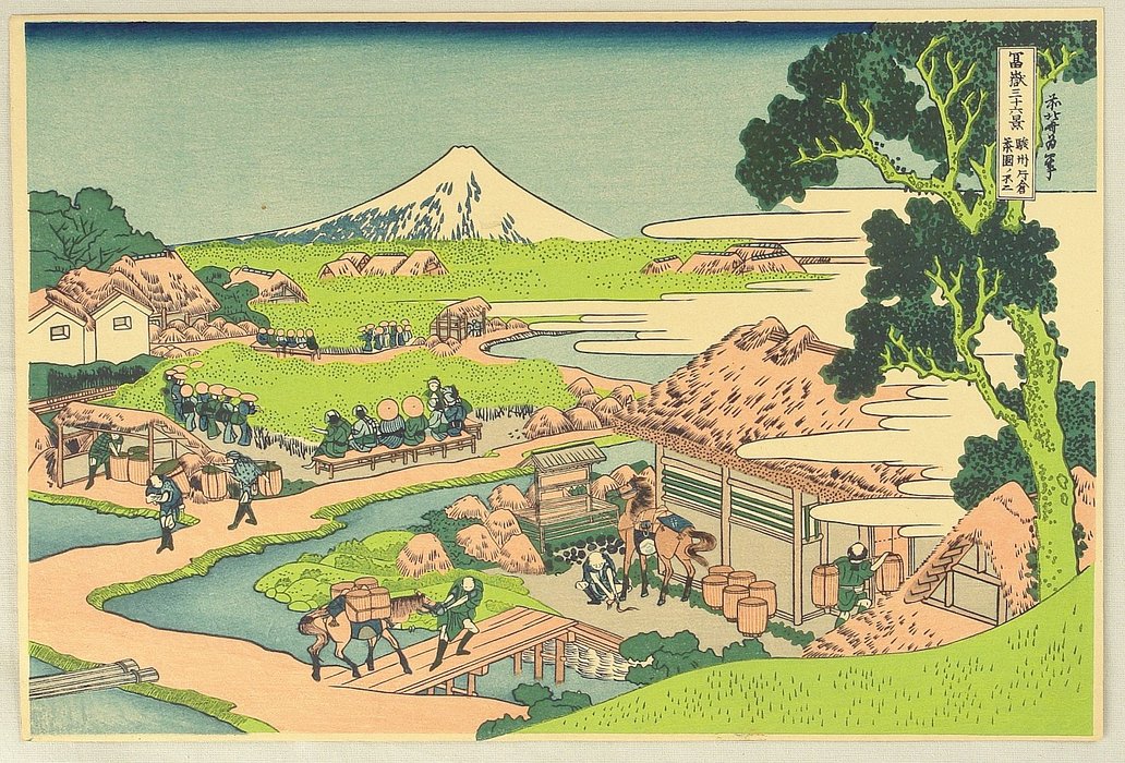 Order Oil Painting Replica Fugaku Sanju-rokkei - Katakura Tea Garden by Katsushika Hokusai (1760-1849, Japan) | ArtsDot.com