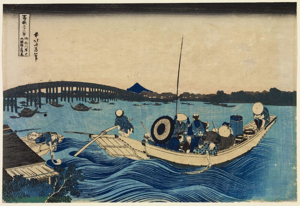 Buy Museum Art Reproductions Fuji From Onmayagashi With Twilight Over by Katsushika Hokusai (1760-1849, Japan) | ArtsDot.com