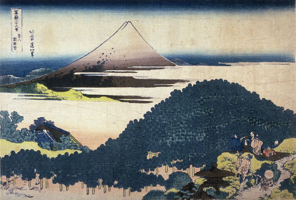 Order Artwork Replica Fuji From The Cushion Pine Tree At Aoyama by Katsushika Hokusai (1760-1849, Japan) | ArtsDot.com
