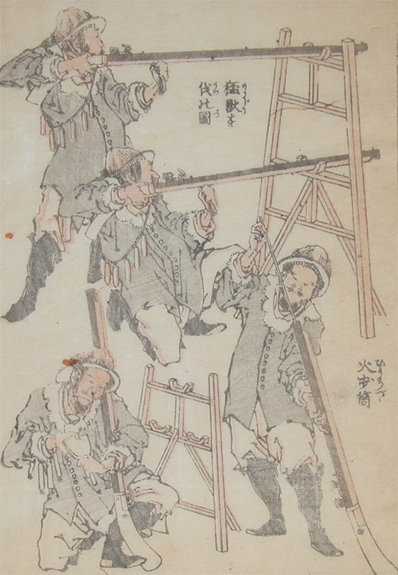 Buy Museum Art Reproductions Matchlock Gun by Katsushika Hokusai (1760-1849, Japan) | ArtsDot.com