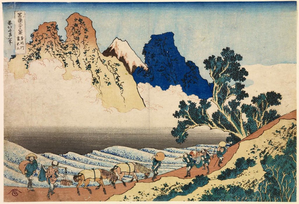 Order Oil Painting Replica Minobu River And The Back Of Mount Fuji by Katsushika Hokusai (1760-1849, Japan) | ArtsDot.com