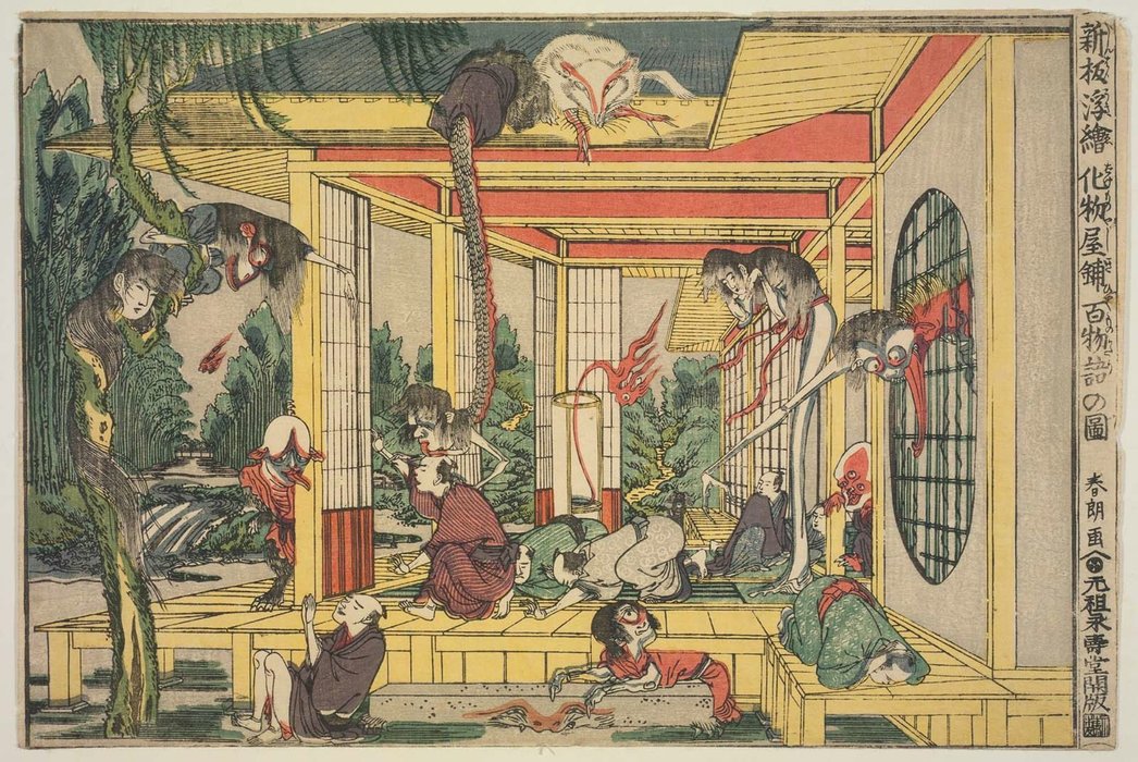 Order Oil Painting Replica One Hundred Ghost Stories In A Haunted House by Katsushika Hokusai (1760-1849, Japan) | ArtsDot.com