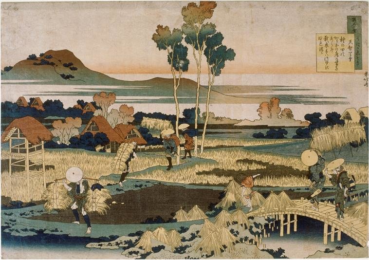 Order Oil Painting Replica Peasants In Autumn by Katsushika Hokusai (1760-1849, Japan) | ArtsDot.com