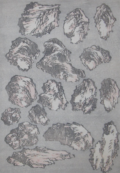 Order Art Reproductions Rocks by Katsushika Hokusai (1760-1849, Japan) | ArtsDot.com