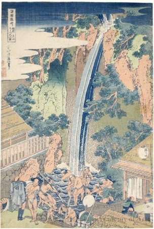 Buy Museum Art Reproductions Röben Waterfall At Söshu Oyama In Sagami by Katsushika Hokusai (1760-1849, Japan) | ArtsDot.com