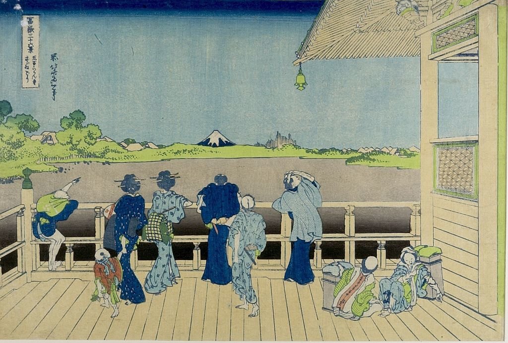 Order Oil Painting Replica Sazai Hall Of The Five-hundred-rakan Temple In Edo by Katsushika Hokusai (1760-1849, Japan) | ArtsDot.com