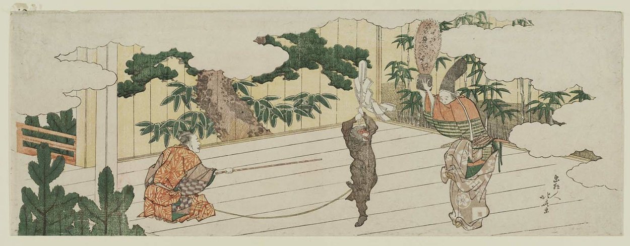 Order Paintings Reproductions The Kyôgen Play Utsubo Zaru by Katsushika Hokusai (1760-1849, Japan) | ArtsDot.com