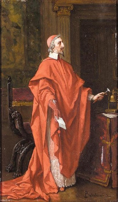 Order Art Reproductions Cardinal Richelieu by Ladislaus Bakalowicz (1833-1903, Poland) | ArtsDot.com