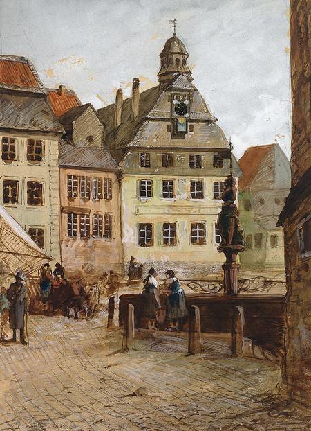 Buy Museum Art Reproductions Butzbach by Louis Kolitz (1845-1914, Russia) | ArtsDot.com