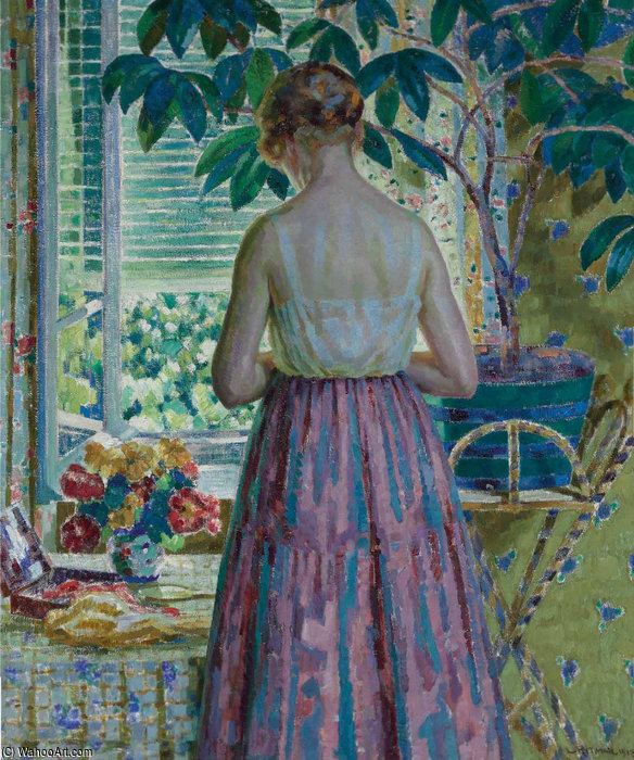 Order Art Reproductions Lady By A Window by Louis Ritman (Inspired By) (1889-1963, Russia) | ArtsDot.com