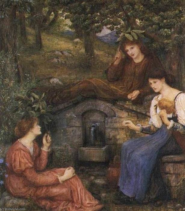 Buy Museum Art Reproductions By A Clear Well by Marie Spartali Stillman (1844-1927, United Kingdom) | ArtsDot.com