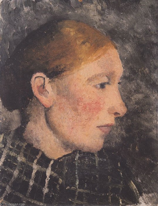 Order Paintings Reproductions Head Of A Peasant Woman In Profile by Paula Modersohn Becker (1876-1907, Germany) | ArtsDot.com