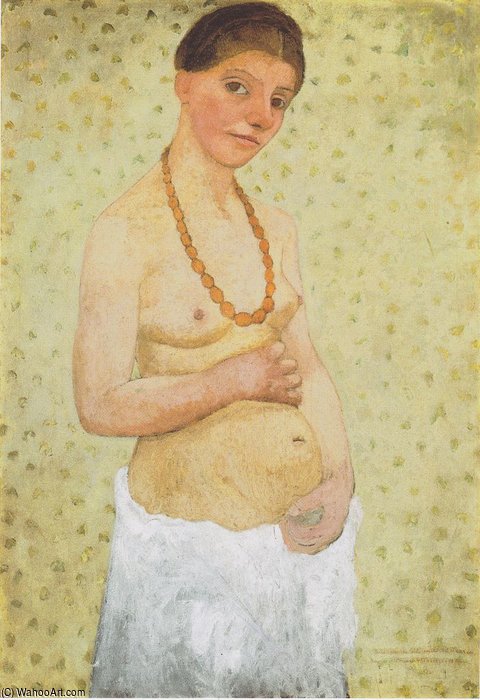 Buy Museum Art Reproductions Self-portrait On Th Sixth Wedding Anniversary by Paula Modersohn Becker (1876-1907, Germany) | ArtsDot.com