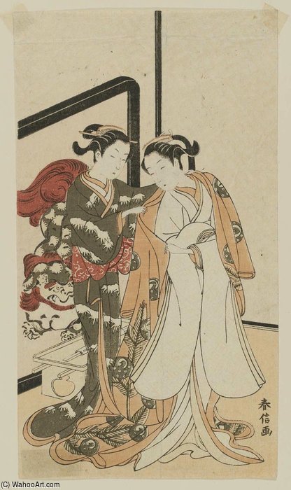 Order Art Reproductions Decorum (rei) by Suzuki Harunobu (1725-1770, Japan) | ArtsDot.com