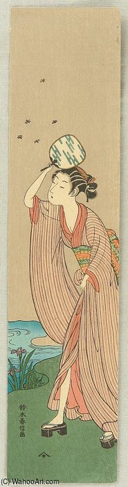 Buy Museum Art Reproductions Firefly Hunting by Suzuki Harunobu (1725-1770, Japan) | ArtsDot.com