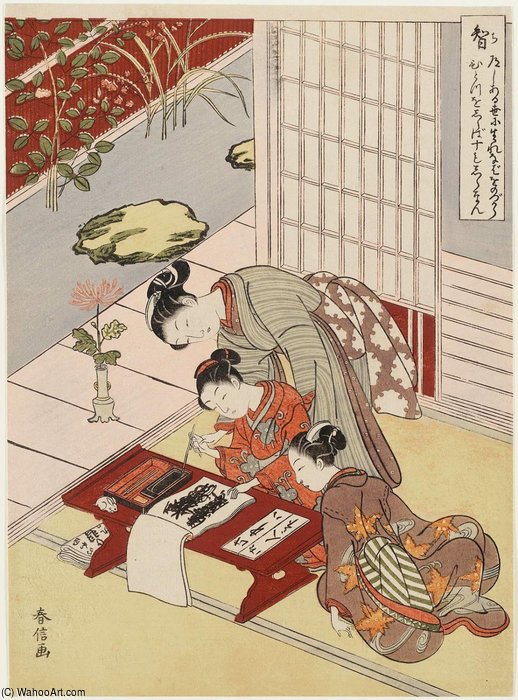Order Oil Painting Replica Wisdom (chi) by Suzuki Harunobu (1725-1770, Japan) | ArtsDot.com