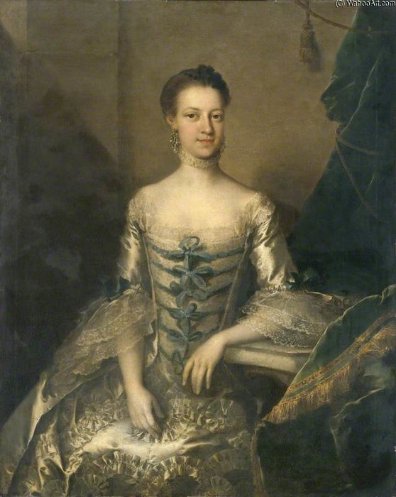 Order Oil Painting Replica Portrait Of A Lady by Thomas Frye (1710-1762, Ireland) | ArtsDot.com