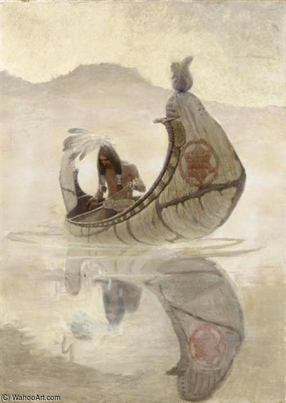 Order Art Reproductions Hiawatha Fishing by Nc Wyeth (1882-1945, United States) | ArtsDot.com