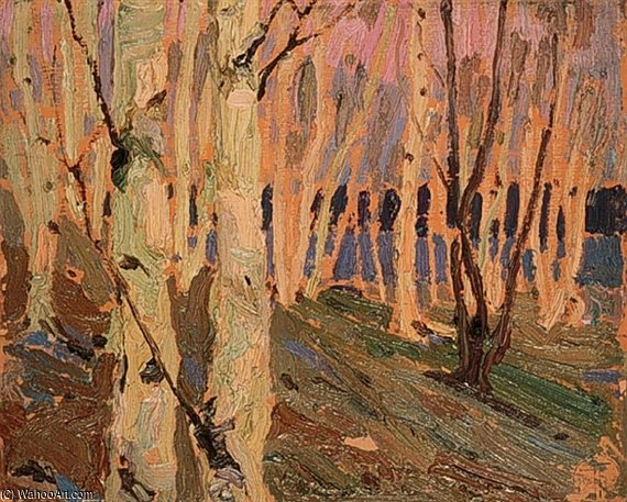 Buy Museum Art Reproductions Birch Grove by Thomas Thompson (1877-1917, Canada) | ArtsDot.com