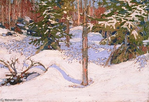 Order Artwork Replica Snow In The Woods by Thomas Thompson (1877-1917, Canada) | ArtsDot.com