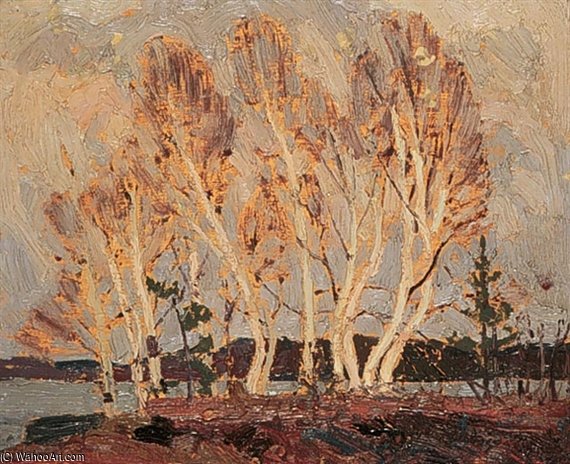 Order Art Reproductions White Birches, Round Lake by Thomas Thompson (1877-1917, Canada) | ArtsDot.com