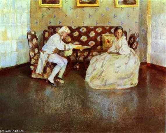 Order Oil Painting Replica Silence (indoors) by Victor Borisov Mtov (1870-1905, Russia) | ArtsDot.com