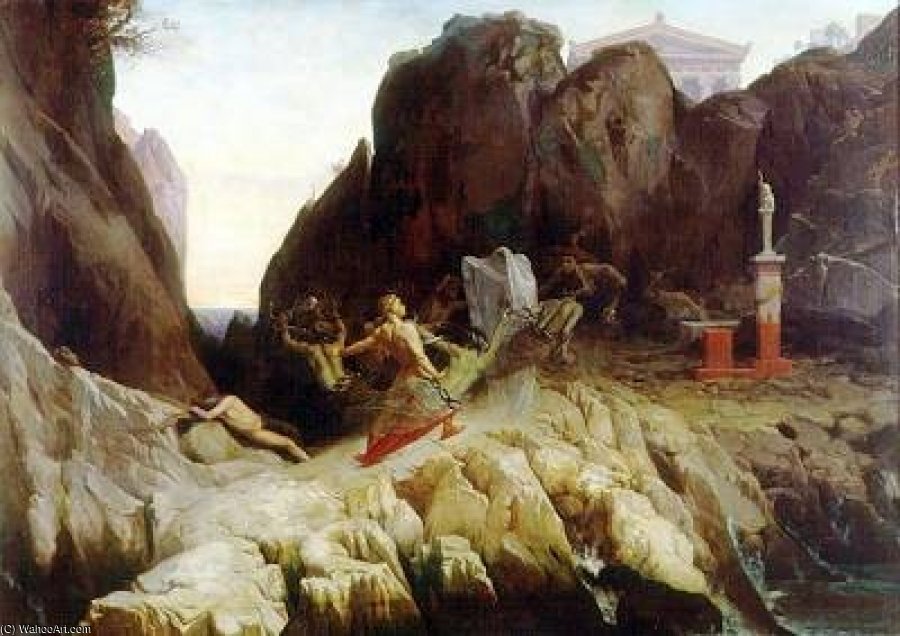 Order Oil Painting Replica The Wrath Of Orestes by Blaise Alexandre Desgoffe (1830-1901, France) | ArtsDot.com
