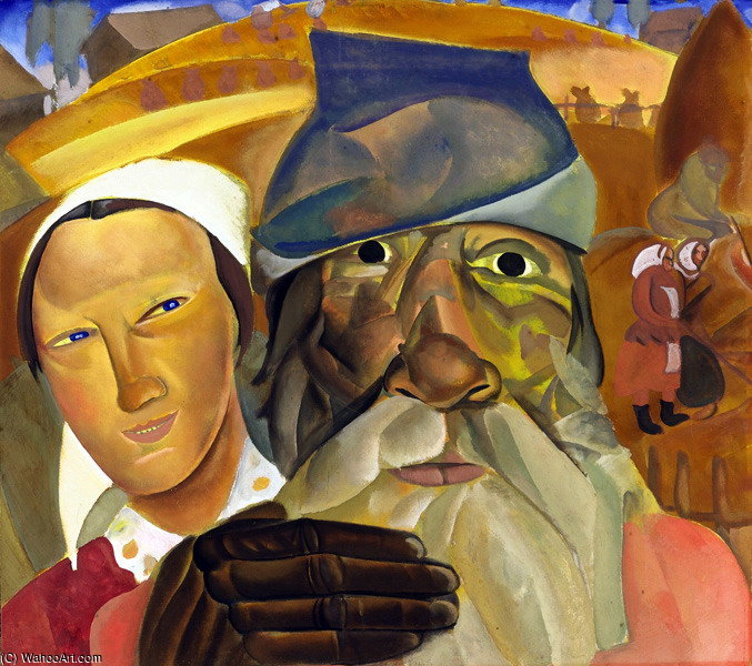 Order Paintings Reproductions Faces Of Russia by Boris Dmitrievich Grigoriev (1886-1939, Russia) | ArtsDot.com