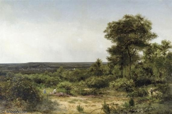 Order Paintings Reproductions Heath Landscape At Sèvres by Cesar De Cock (1823-1904, Belgium) | ArtsDot.com