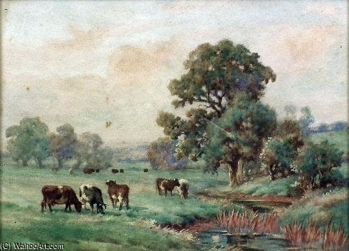 Order Oil Painting Replica Milking Time At Springfield Farm by Claude Cardon (1892-1915, France) | ArtsDot.com